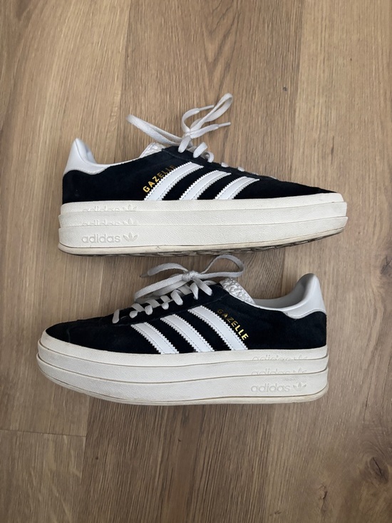 adidas Shoes - adidas Gazelle Platform Sneakers in Black and White